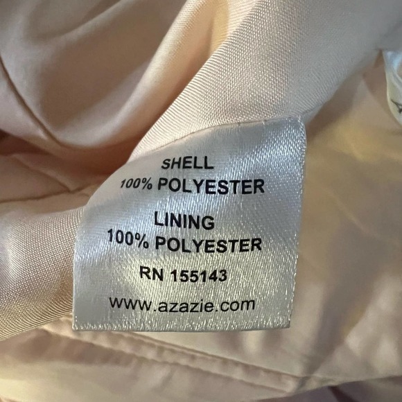 Azazie Maren Chiffon Gown in Peach Size 12 - Picture 9 of 9